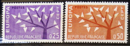EUROPA 1962 - FRANCE                   N° 1358/1359                       NEUF** - 1962