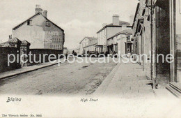 BLAINA HIGH STREET OLD B/W POSTCARD MONMOUTHSHIRE WALES - Monmouthshire