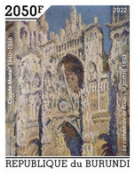 Burundi 2022, Art, Monet III, Cathedral, 1val IMPERFORATED - Unused Stamps