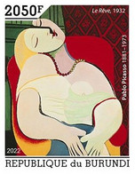 Burundi 2022, Art, Picasso III, 1val IMPERFORATED - Ungebraucht