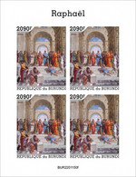 Burundi 2022, Art, Raphael IV, 4val In BF IMPERFORATED - Neufs