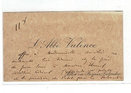 Carte Visite : L'abbé Valence à Putot En Bessin - Calvados . - Visitekaartjes