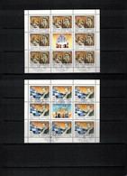 Yugoslavia / Jugoslawien 1992 Chess Fischer-Spasskij Michel 2559 - 2560 Kleinbogen / Sheet Sauber Gestempelt / FU - Used Stamps