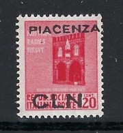 ● Italia C.L.N.  1945  PIACENZA  N.  79 ** Monumenti Distrutti = NON Garantito ️ Cat. ? € ️ Lotto N. 1586 ️ - Nationales Befreiungskomitee