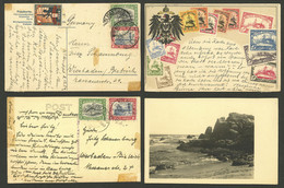 SOUTH-WEST AFRICA: 2 Postcards Sent To Germany In 1934 And 1938, Interesting! - South West Africa (1923-1990)