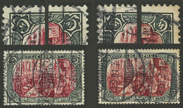 GERMANY: Yvert 64 + 64a, 1900 5Mk., Both Types, Used, Excellent Quality! - Other & Unclassified