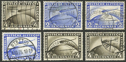 GERMANY: Sc.C44 + Other Values, Lot Of USED "Zeppelins", Almost All With Small Faults, Catalog Value US$550, Good Opport - Unclassified