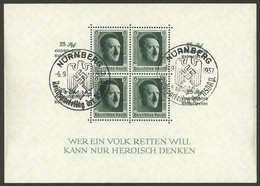 GERMANY: Sc.B106, 1937 Nazi Congres In Nürnberg, With Special Postmarks, VF Quality! - Other & Unclassified