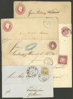 GERMANY: 6 Old Folded Covers Or Postal Stationeries, Used In 1860s, Interesting! - Prephilately