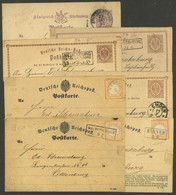 GERMANY: 7 Cards Used Between 1874 And 1883, There Are Nice Postmarks, Some With Small Defects, Good Lot. IMPORTANT: Ple - Unclassified