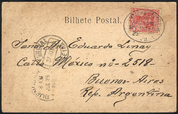 GERMANY: Postcard (Madeira, Porto Cruz) Franked With German Stamp Of 10Pf., Posted AT SEA, Postmarked "Deutsche Seepost  - Unclassified