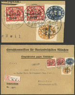 GERMANY: Front Of Registered Official Cover Used In München In MAR/1921 With Attractive Postage, VF Quality! - Covers & Documents