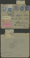 GERMANY: Airmail Cover Sent From Hamburg To Berlin On 9/AU/1925 With Special Cancels And Multicolor Postage, Also With A - Covers & Documents