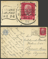 GERMANY: POSTED AT SEA: Postcard Posted At Sea From Ship ANTONIO DELFINO On 28/MAY/1929, Sent To Argentina Franked With  - Covers & Documents