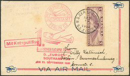 GERMANY: 21/SE/1930 Paterson (USA) - Germany, Cover Carried On The First Catapulted Flight Between The German Ship "Euro - Covers & Documents