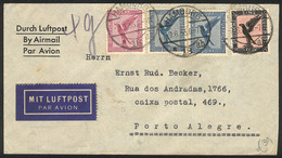GERMANY: Airmail Cover Sent From Hamburg To Brazil On 9/JUN/1933 Franked With 1.55Mk., By Air France (transit Backstamp  - Covers & Documents