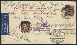 GERMANY: Cover Flown By ZEPPELIN, Posted From Hannover To Brazil On 21/JUN/1934, Special Violet Handstamp Of The Flight, - Covers & Documents