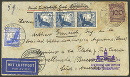 GERMANY: 22/JUN/1934 Berlin - Argentina, Airmail Cover Flown By Zeppelin, Arrival Bakcstamp Of Avellaneda 28/JUN, With S - Covers & Documents