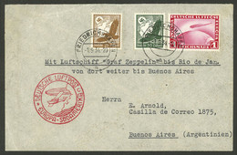 GERMANY: 1/SE/1934 Friedrichshafen - Argentina, Cover Flown By Zeppelin, With Arrival Backstamp Of B.Aires 6/SE, Very Ni - Covers & Documents