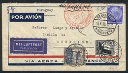 GERMANY: Airmail Cover Sent From Frankfurt To PARAGUAY On 13/JUN/1936, VF Quality! - Covers & Documents