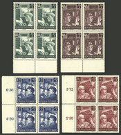 AUSTRIA: Yv.794/7, 1951 Reconstruction, Cmpl. Set In Blocks Of 4, Superb, Catalog Value Euros 360 - Other & Unclassified