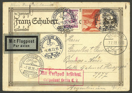 AUSTRIA: 6/JUL/1928 Wien - Argentina, Postal Card With Postmark Of The Vienna Philatelic Exhibition And Flight To Berlin - Other & Unclassified