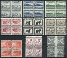 CANADA: Sc.253 + 257 + 259/265, 9 Unmounted Blocks Of 4, Excellent Quality, Catalog Value US$74. - Unclassified