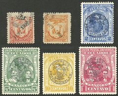 ECUADOR: Small Lot Of 6 Stamps Overprinted In 1897, Fine To VF Quality, Low Start! - Ecuador