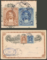 ECUADOR: MIXED POSTAGE: 2c. Postal Card Of 1894 + 1c. Issued In 1895 (Sc.47), Sent From Guayaquil To Germany On 14/DE/18 - Ecuador