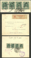 ECUADOR: Registered Cover Sent From Quito To USA In AP/1897 Franked With 20c. (Sc.79 Strip Of 4), With Transit Of New Yo - Ecuador