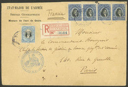 ECUADOR: VERY LARGE POSTAGE: Registered Cover Sent By The "chief Of The French Geodesic Mission To The Equator" Of Guaya - Ecuador