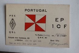 S-L 9 /  Cartes QSL - Radio Amateur, -EP 1 CF- Lisboa  - Portugal  / 1928 - Radio Amateur