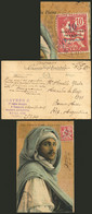 FRENCH MOROCCO: RARE DESTINATION: Postcard Sent To ARGENTINA On 6/OC/1916 Franked With 10c. (Sc.42) And Military Cancel, - Other & Unclassified