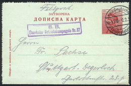 MONTENEGRO: Letter Card Dated Krimvolac 29/JA/1916, Sent To Stuttgart-Degerloch By Military Mail (FELDPOST), Very Fine Q - Montenegro