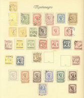 MONTENEGRO: Old Collection On 5 Album Pages, Very Fine General Quality, Low Start! IMPORTANT: Please View ALL The Photos - Montenegro