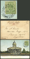 ORANGE RIVER COLONY: Postcard With View Of "Houses Of Parliament" Franked With ½p., Sent From Bloemfontein To ARGENTINA  - Orange Free State (1868-1909)