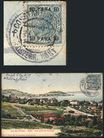 TURKEY - AUSTRIAN OFFICES: PC With View Of "Princes' Islands, Halki, View Of Prinkipo", Franked With 10Pa. (Sc.39), Sent - Other & Unclassified