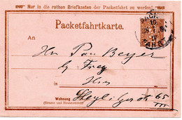 58837 - Deutsches Reich / Privatpost Berlin - 1897 - 2Pfg GAKte PACKETFAHRT - Privatpost