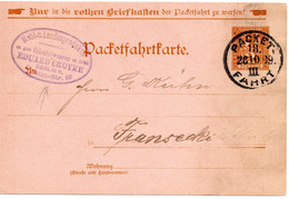 58838 - Deutsches Reich / Privatpost Berlin - 1899 - 2Pfg GAKte PACKETFAHRT - Correos Privados & Locales