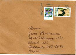 58847 - Bund - 2021 - 155c Gruenes Band MiF A Bf BRIEFZENTRUM 30 -> Japan - Storia Postale