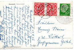 58854 - Bund - 1956 - 10Pfg Heuss I EF A AnsKte HERRENALB -> GROSSGMAIN (Oesterreich), M. S1,20 Nachporto - Postage Due