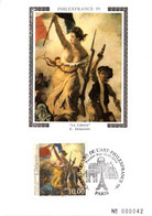 1999 " LA LIBERTE De DELACROIX " Sur Carte Maximum Sur Soie N°tée. N° YT 3236. Parfait état. CM à Saisir - Museums