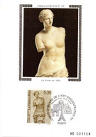 1999 " LA VENUS DE MILO " Sur Carte Maximum Sur Soie N°tée. N° YT 3234. Parfait état. CM à Saisir - Museums