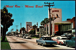 Motels Lining Collins Avenue, Miami Beach, Florida, USA - Posted 1967 To Australia, Stamp - Miami