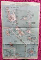 Nouvelles-Hébrides : Deux Cartes En Couleur Gravées Par Hausermann (1931) - Geographical Maps