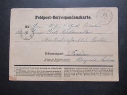 Feldpost Deutsch Französischer Krieg 16.10.1870 Stempel Feld - Post Exped. 24. Inf. Div. Siege De Paris / Montfermeil - Guerre De 1870