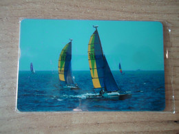 TAIWAN   RARE   USED CARDS  SPORTS SAILING BOATS 2 SCAN - Bateaux