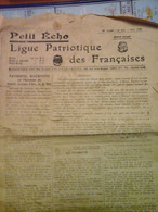 Journal Mensuel Mai 1920 - Petit Echo Ligue Patriotique Des Françaises N: 242 - Otros