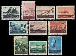 Bulgarien 1954 - Mi-Nr. 904-913 ** - MNH - Landschaften Und Bauwerke - Unused Stamps