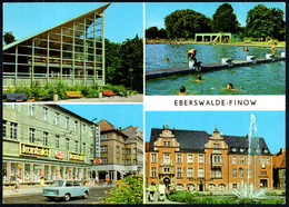 F7608 - TOP Eberswalde Finow - Kaufhaus Kontakt Gaststätte Tierpark - Verlag Bild Und Heimat Reichebach - Eberswalde